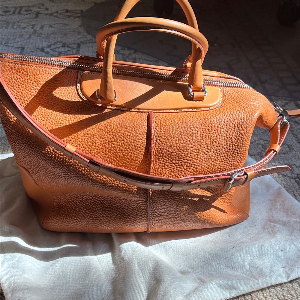 Tod’s Orange Leather Satchel 3way  great condition
